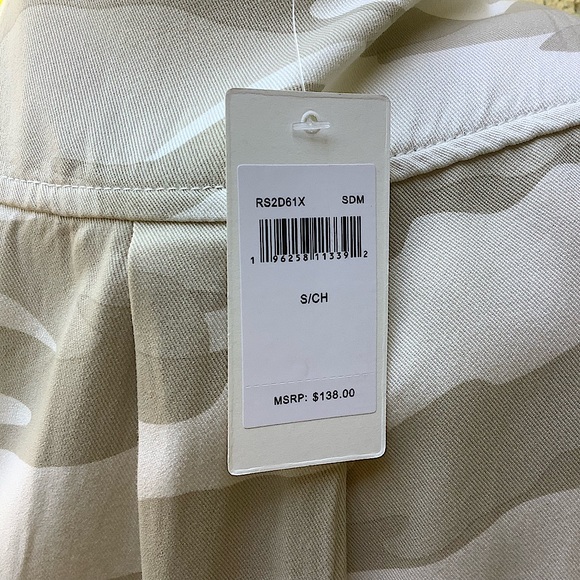 Splendid Camo Twill Tank Dress Beige/Cream, Size Small - Picture 10 of 10